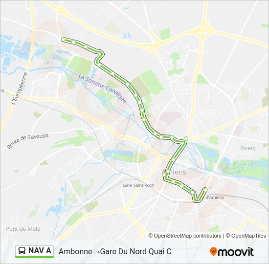NAV A Bus Line Map
