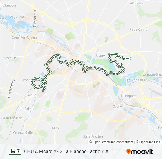 7 Bus Line Map