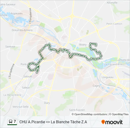 7 Bus Line Map