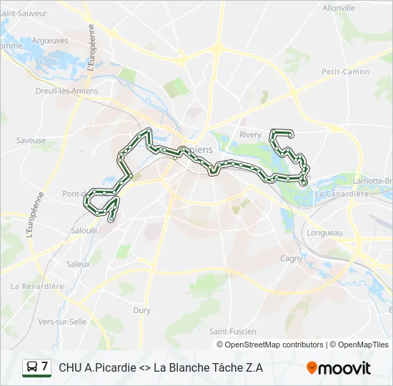 7 Bus Line Map
