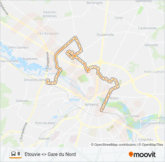 8 Bus Line Map
