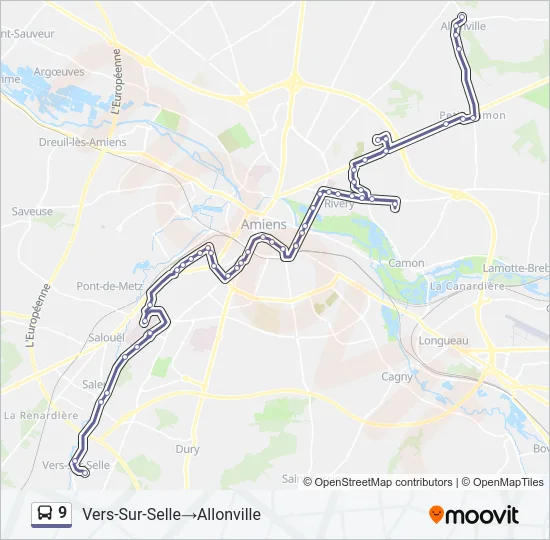 9 Bus Line Map
