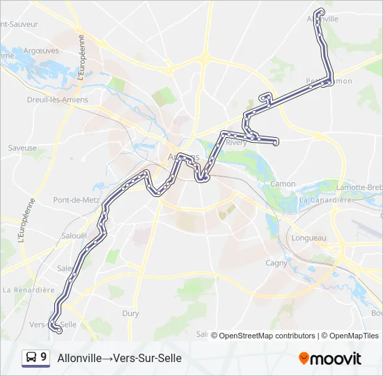 9 Bus Line Map