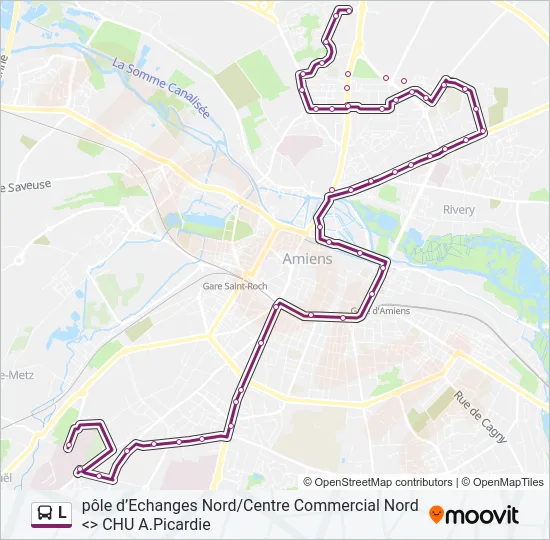 L Bus Line Map