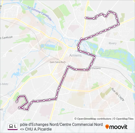 L Bus Line Map