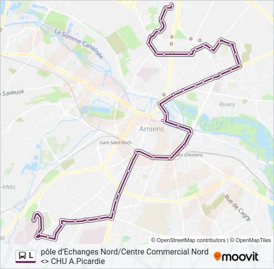 L Bus Line Map