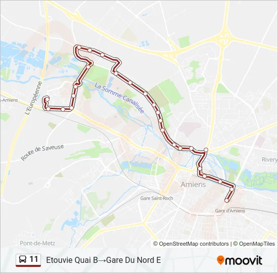 11 Bus Line Map
