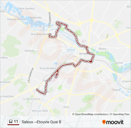 11 Bus Line Map