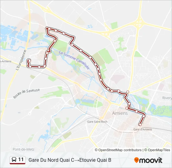 11 Bus Line Map