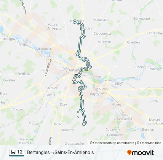 12 Bus Line Map