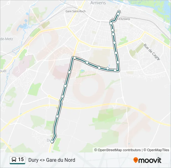 15 Bus Line Map
