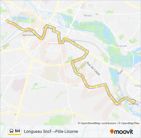 N4 Bus Line Map