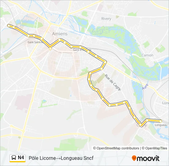 N4 Bus Line Map