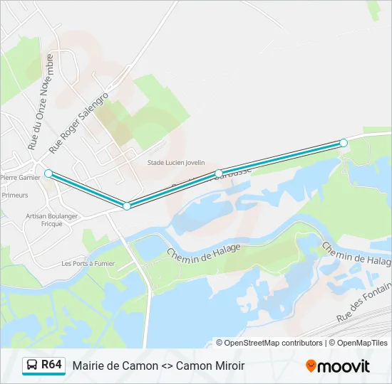 R64 Bus Line Map