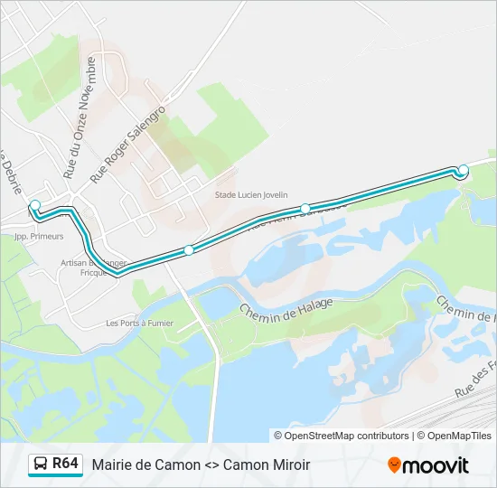 R64 Bus Line Map