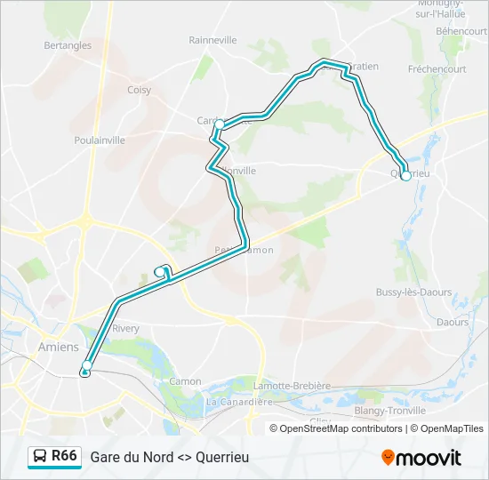 R66 Bus Line Map