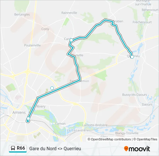 R66 Bus Line Map