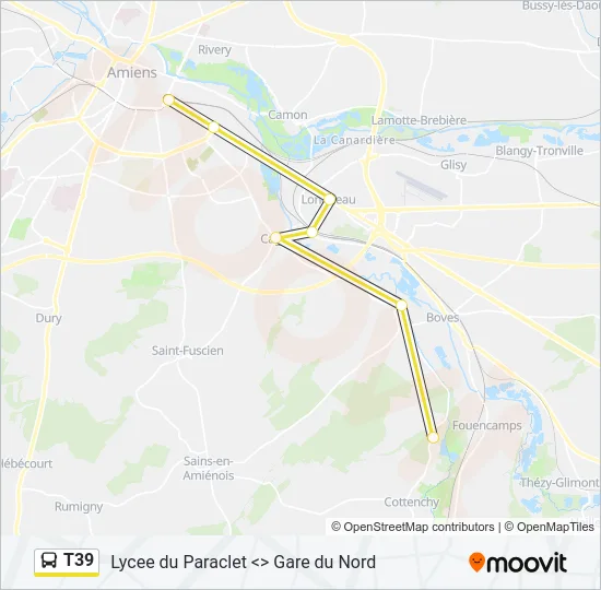 T39 Bus Line Map