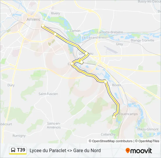 T39 Bus Line Map