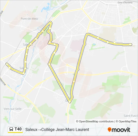 T40 Bus Line Map