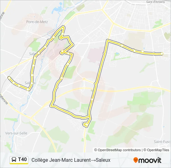 T40 Bus Line Map