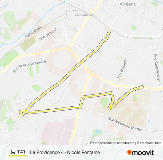 T41 Bus Line Map