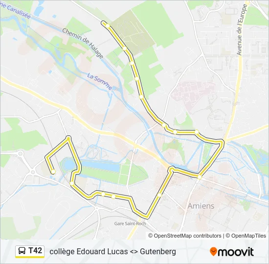 T42 Bus Line Map