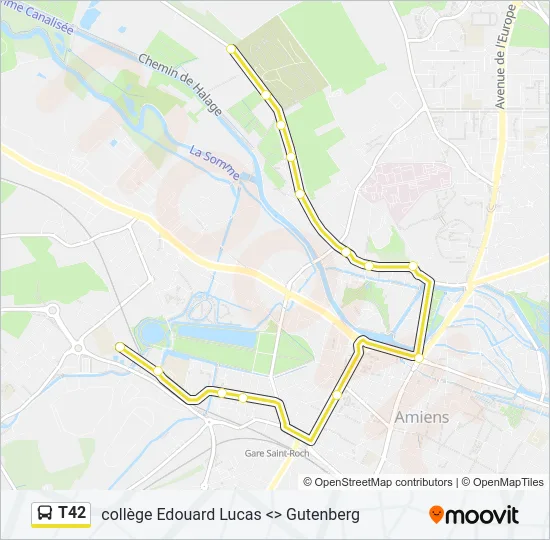 T42 Bus Line Map