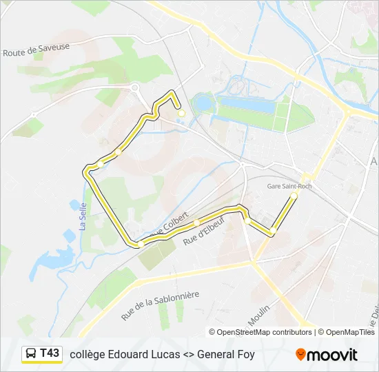 T43 Bus Line Map