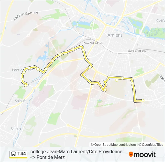 T44 Bus Line Map