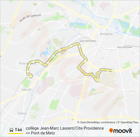 T44 Bus Line Map