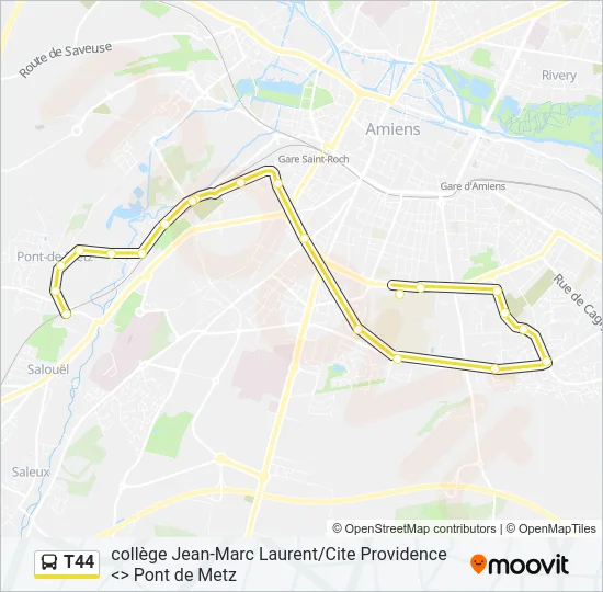 T44 Bus Line Map