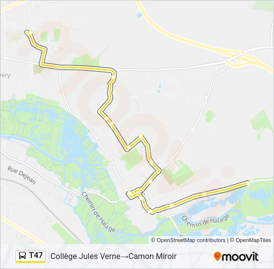 T47 Bus Line Map