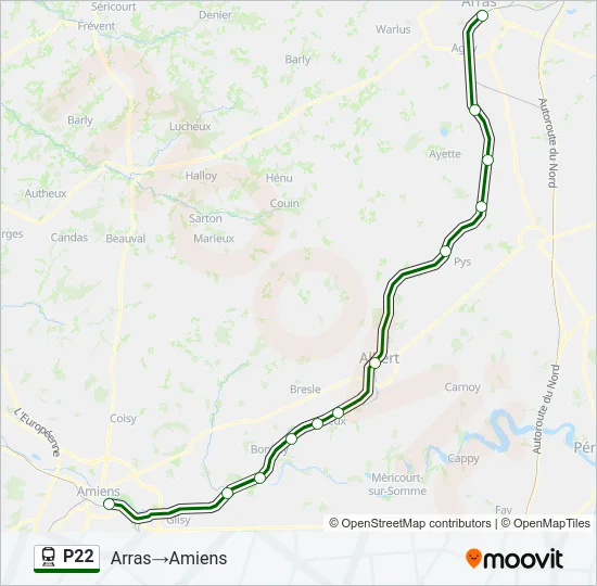 P22 Train Line Map