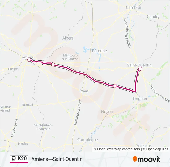 K20 Train Line Map