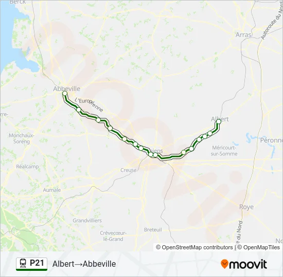 P21 Train Line Map