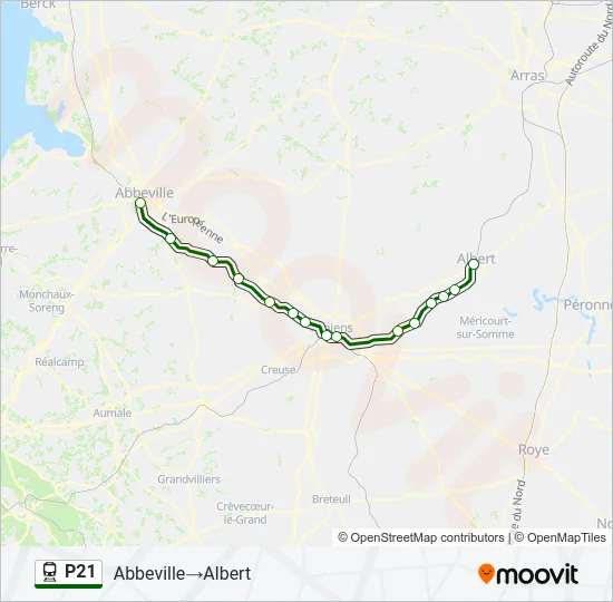 P21 Train Line Map