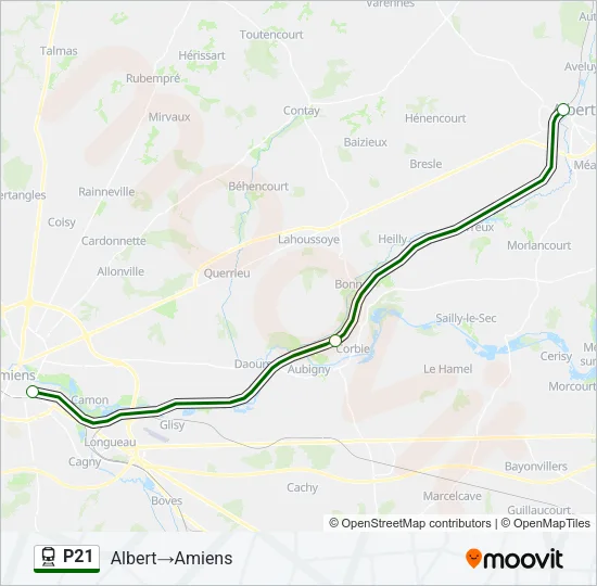 P21 Train Line Map