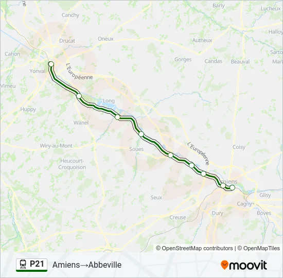 P21 Train Line Map