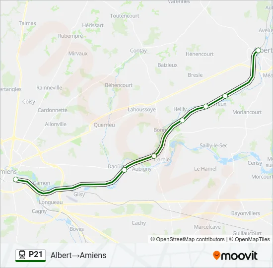 P21 Train Line Map