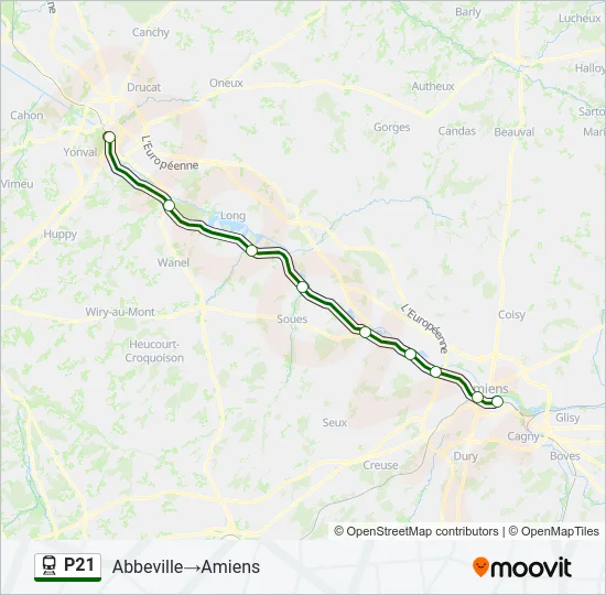 P21 Train Line Map