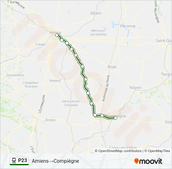 P23 Train Line Map