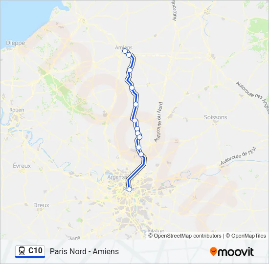 C10 Train Line Map