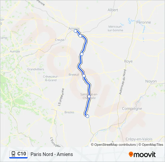 C10 Train Line Map