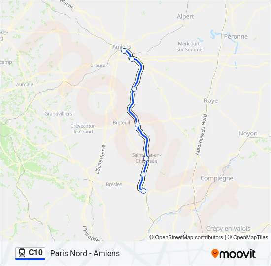 C10 Train Line Map