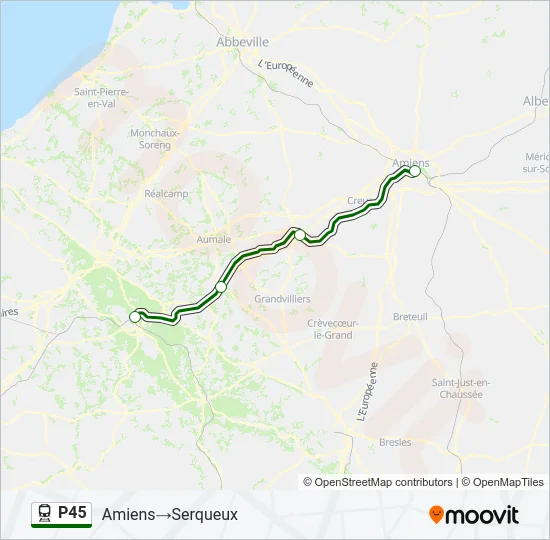 P45 Train Line Map