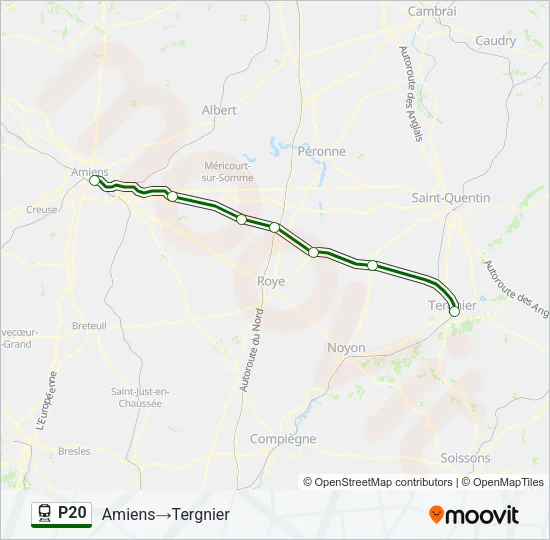 P20 Train Line Map