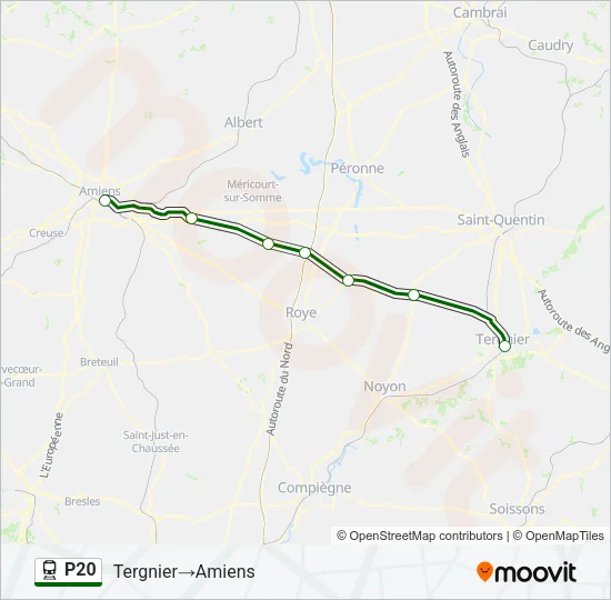 P20 Train Line Map