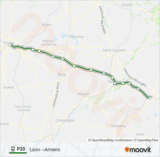 P20 Train Line Map