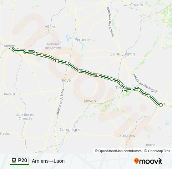 P20 Train Line Map